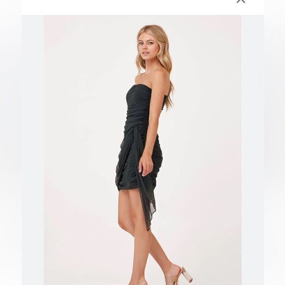 AMANDA UPRICHARD anja strapless dress in moss XL NWT $258 - Picture 2 of 10